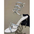 Elegant Crystal-Embellished Gladiator Sandals with Butterfly Detail for Summer Parties and Prom